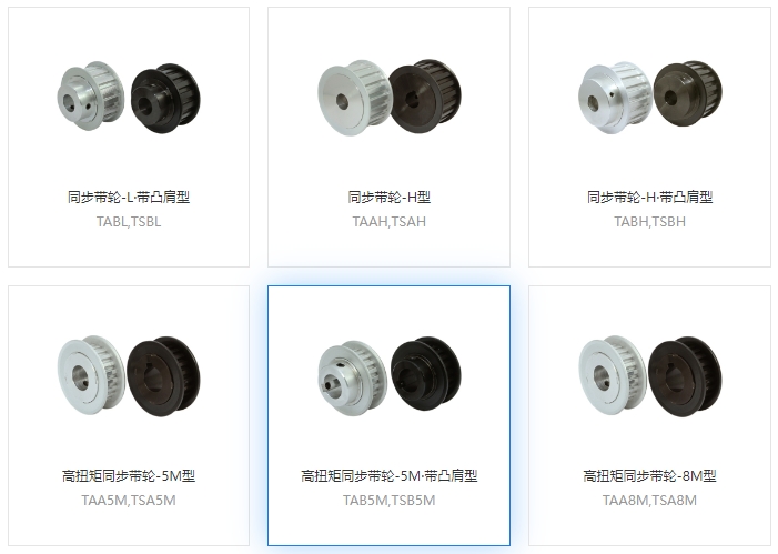 高扭矩工況，凸肩型帶輪，同步帶輪